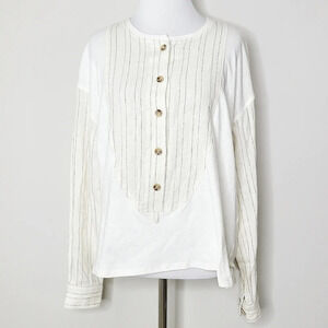 Derek Lam 10 Crosby White Long Sleeve Button Down Top M